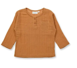 Sense Organics Tshirt bloemen karamel Dora