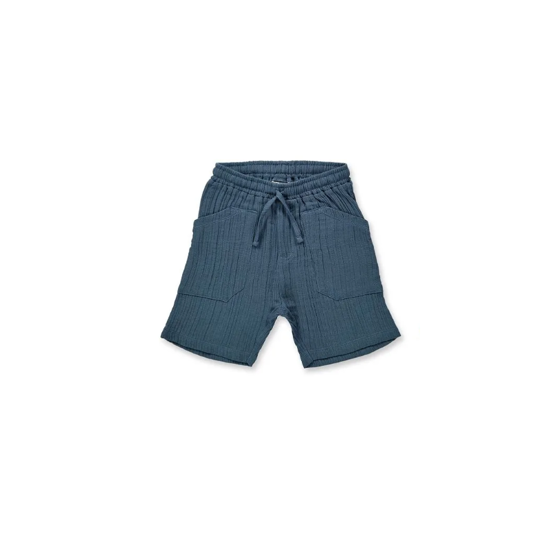 Sense Organics muslin korte broekblauw grijs Pak