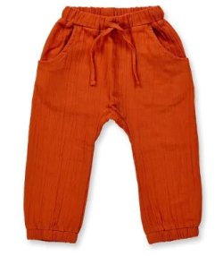 Sense Organics muslin lange broek blauwgrijs Loki