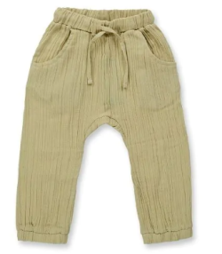 Sense Organics muslin lange broek blauwgrijs Loki