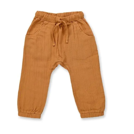 Sense Organics muslin lange broek blauwgrijs Loki