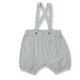 Sense Organics katoenen bloomer met bretels grijs/navy gestreept