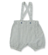 Sense Organics katoenen bloomer met bretels grijs/navy gestreept