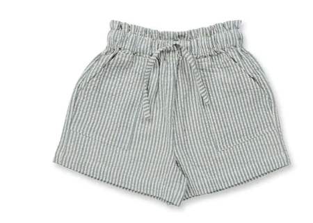 Sense Organics muslin korte broek navy grijs gestreept Olivia