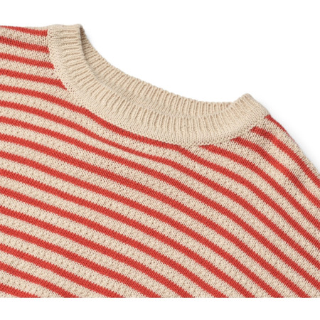 Wheat katoenen trui rood gestreept Leise