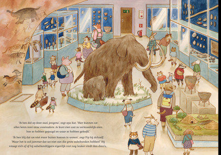 Familie kat in het museum (Lucy Brownridge)