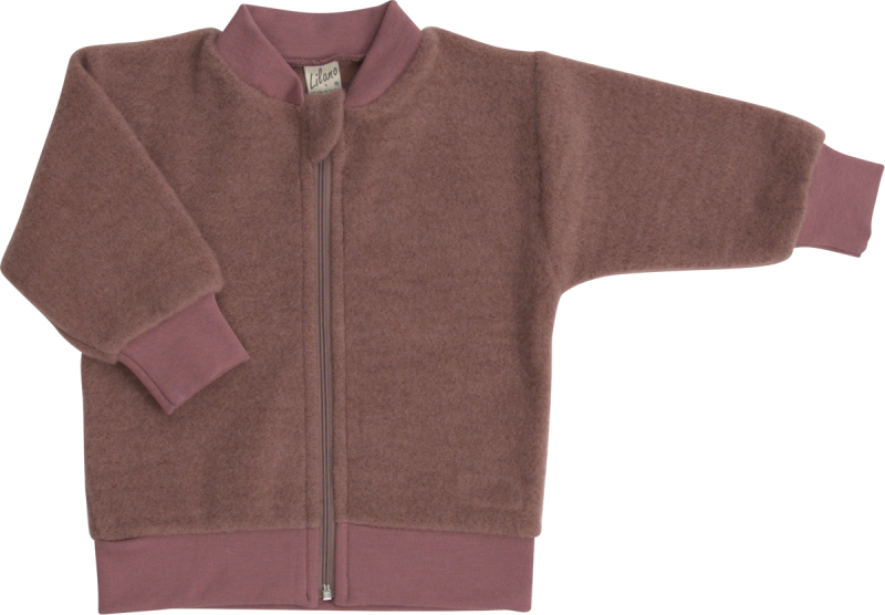 Lilano wolplush frottee vest mauve