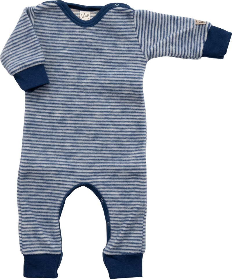 Lilano softly rubbed woolen jumpsuit navy striped