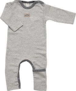 Lilano wool silk jumpsuit grey striped