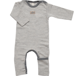 Lilano wool silk jumpsuit grey striped