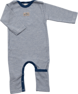 Lilano wolzijde jumpsuit met omslag navy gestreept