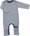 Lilano wool silk jumpsuit navy striped