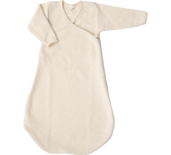 Lilano brushed woolen wrap around sleeping bag natural