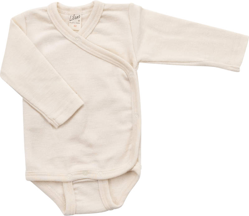 Lilano wool silk wrap around body natural