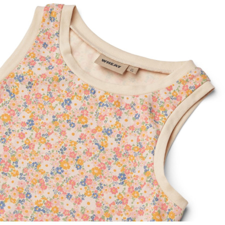 Wheat cotton tanktop  Sava with flowers