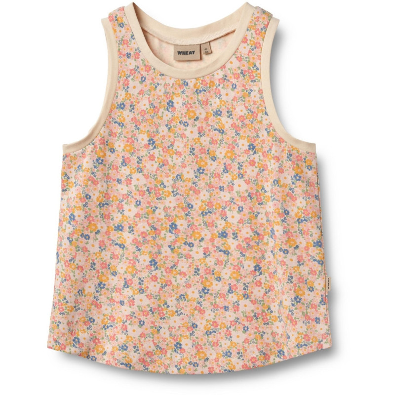 Wheat cotton tanktop  Sava with flowers