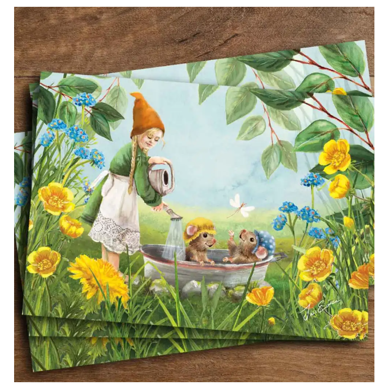 Iris Esther postal card April showers