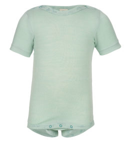 Engel Natur wolzijde korte mouw romper pastel mint (709020)
