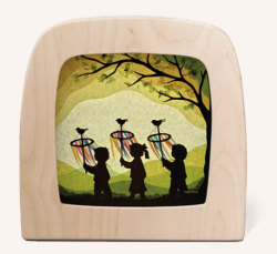 vogel geluk  silhouet  Sinterklaas