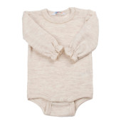Joha outlet merinowollen romper lange mouw beige met roezels (67166)