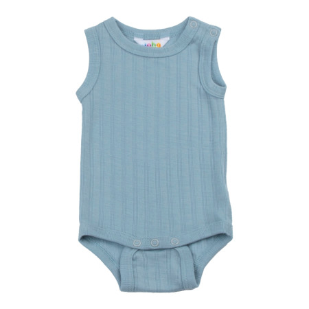 Joha outlet mouwloze romper lichtblauw wol/zijde (64880)