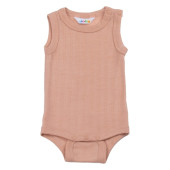 Joha outlet mouwloze romper perzik wol/zijde (64880)