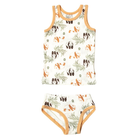 Katvig (Joha) outlet wollen hemd met slip set panda's
