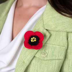 Sjaal met Verhaal broche tulp