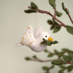 Sjaal met verhaal vredesduif met olijftak