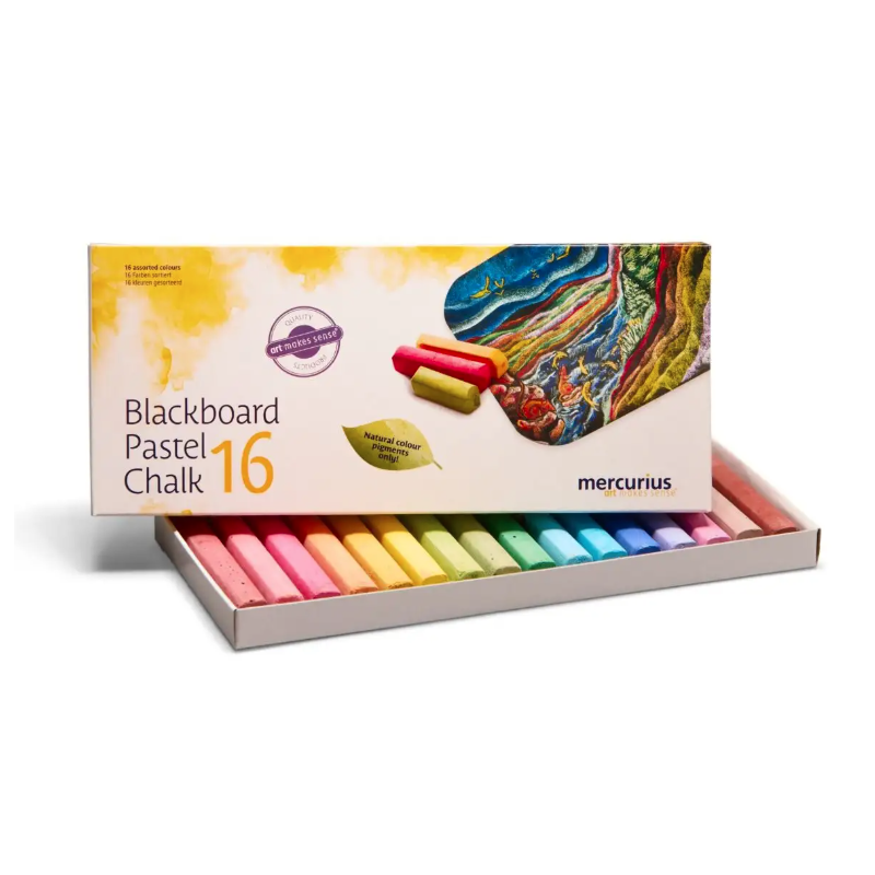 Mercurius Blackboard Pastel Chalk 12 - Assorted