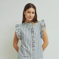 Conservandum Gestreept shirtje met roezels