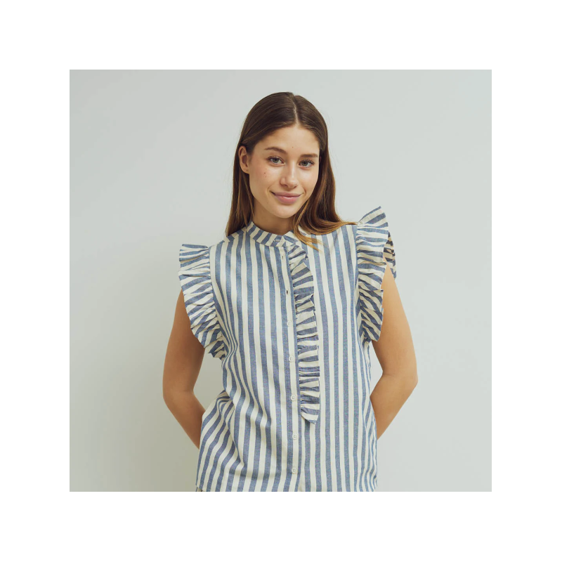 Conservandum Gestreept shirtje met roezels