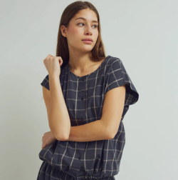 Conservandum (Müsli) Shirt met ruitjes en strikje