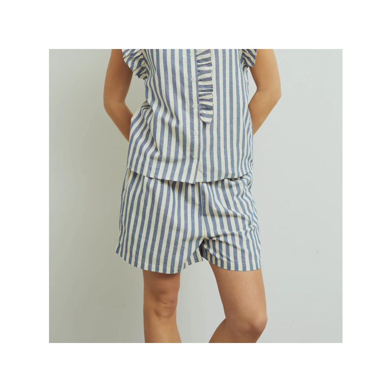Conservandum (Müsli) blauw gestreepte short