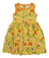 Duns Sweden sleeveless gathered dress summer flowers  Snapdragon Yellow
