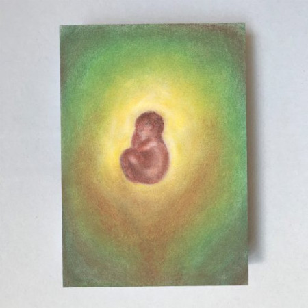 Postkaart Baby Groen (Lot Bouwes) met envelop