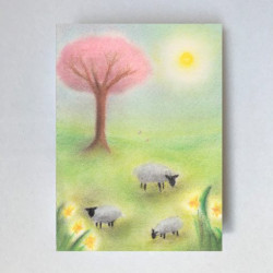 Postkaart Feeenstof (Lot Bouwes) met envelop