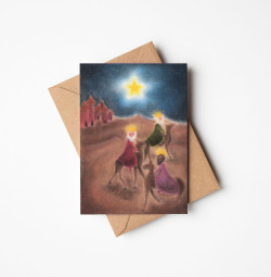 Postkaart met envelop Adventstuintje (De Druktuin)