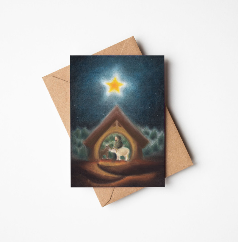 Postkaart met envelop Donkere Draak (De Druktuin)