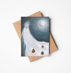 Postkaart met envelop Adventstuintje (De Druktuin)