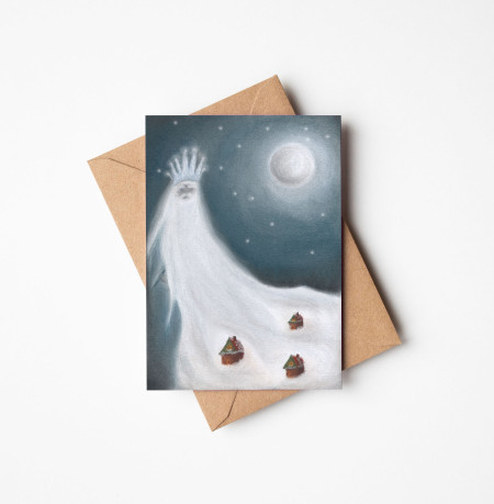 Postkaart met envelop Adventstuintje (De Druktuin)