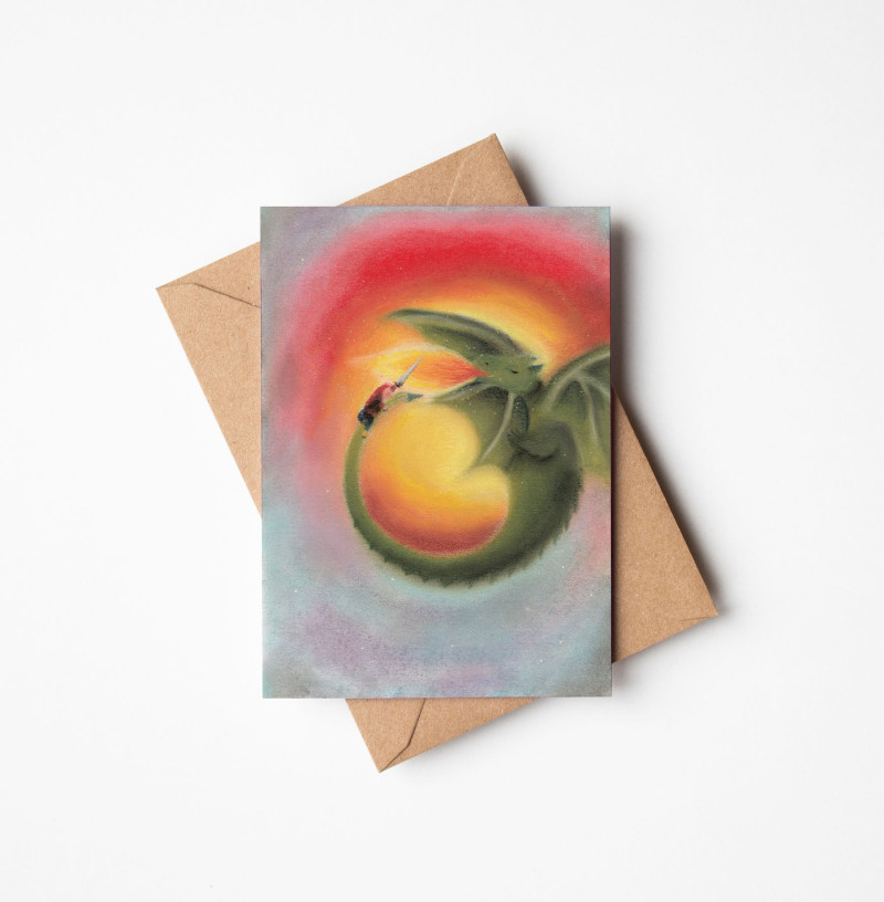 Postkaart met envelop Koning Winter (De Druktuin)