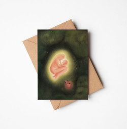 Postkaart met envelop Meiboom (De Druktuin)