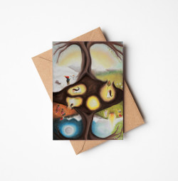 Postkaart met envelop Palmpasen (De Druktuin)