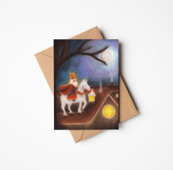 Postkaart met envelop Seizoenen (De Druktuin)