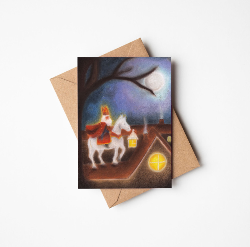 Postkaart met envelop Seizoenen (De Druktuin)