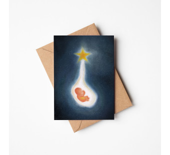 Postkaart met envelop Adventstuintje (De Druktuin)