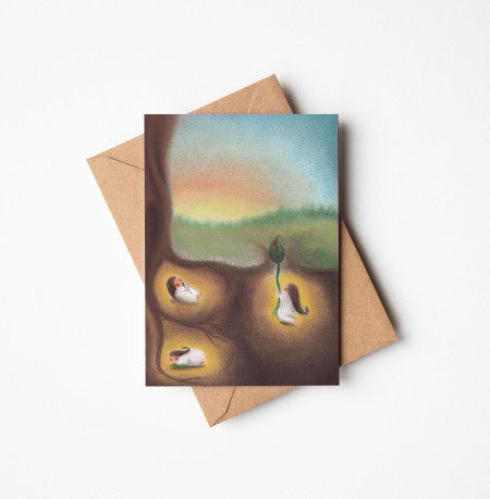 Postkaart met envelop Sterrenkindje (De Druktuin)