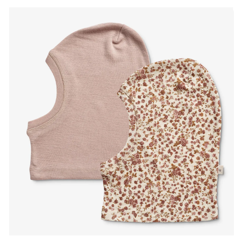 Wheat set van twee wollen balaclava's