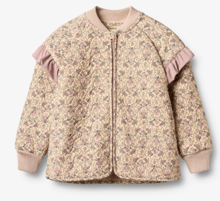 Wheat thermo jas met bloemen (gerecyclede polyester)